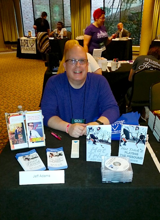 Jeff ready to go at his table for the signing.