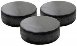 11582685-three-old-black-hockey-puck-isolated-on-white-background
