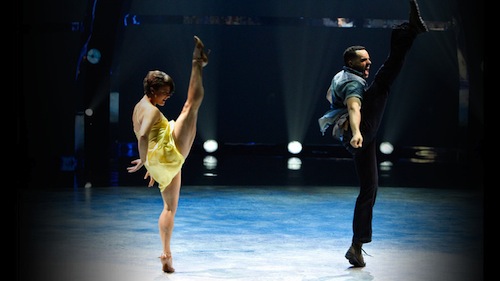 Melanie and Aaron perform a Broadway routine choreographed by Spencer Liff.